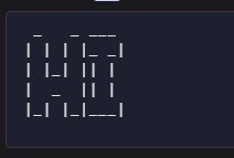 Discord welcome post example with an ASCII HI banner above a normal welcome sentence