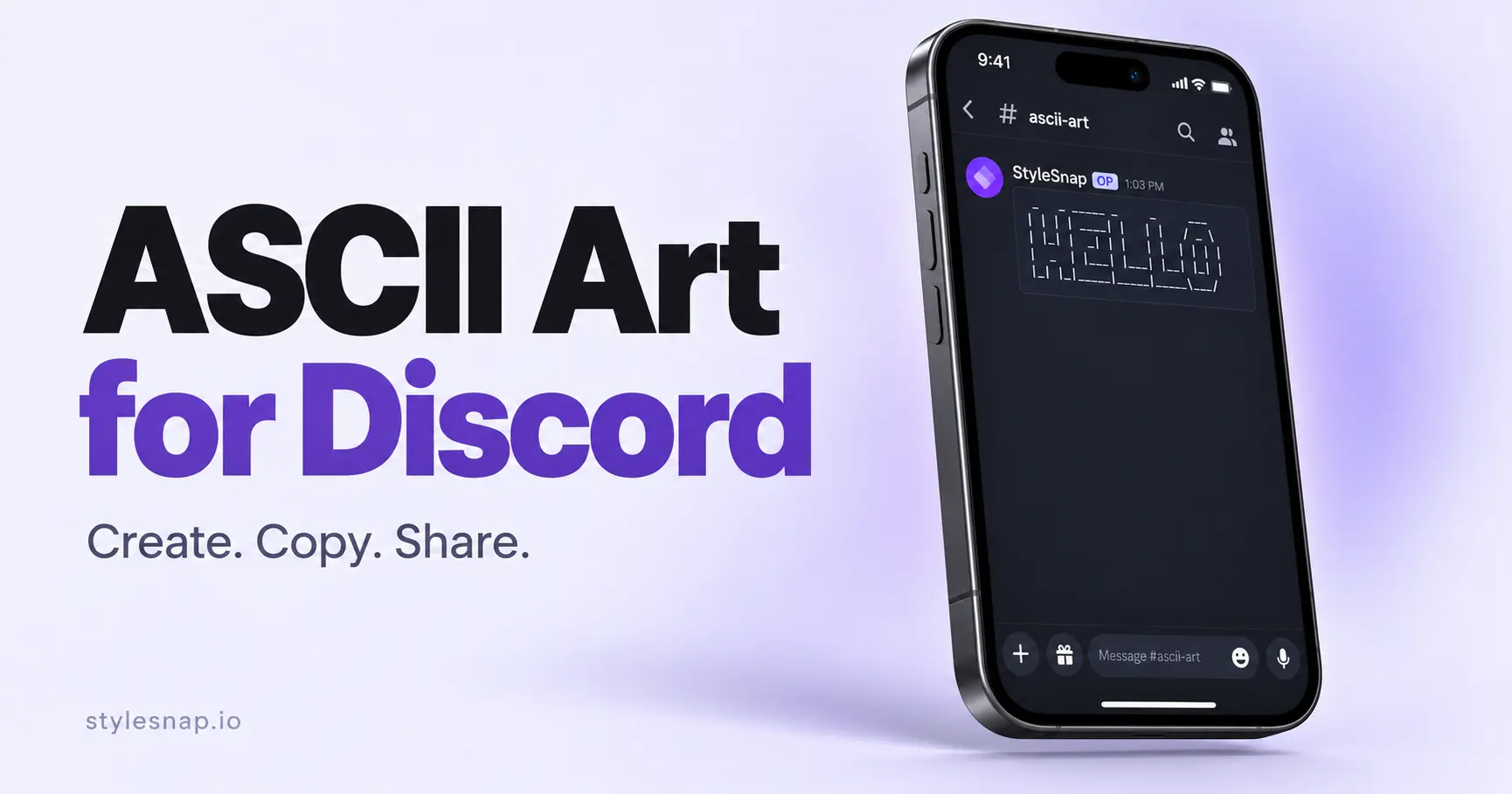 ASCII text banner for Discord messages