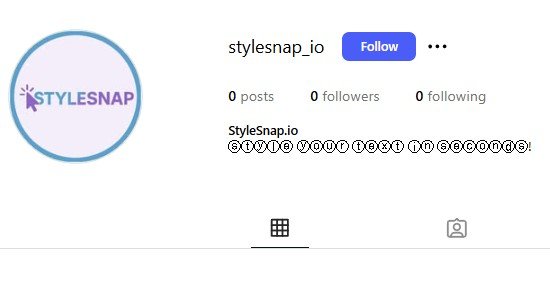 Instagram bio using circled Unicode text