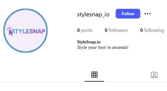 Instagram bio using italic Unicode characters