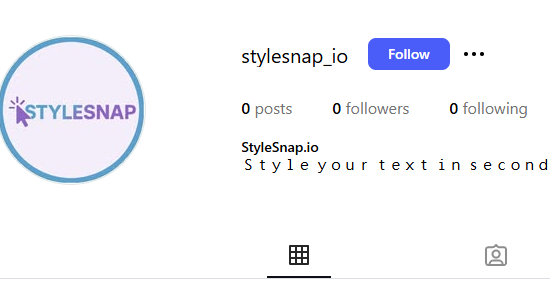 Instagram bio using wide Unicode text